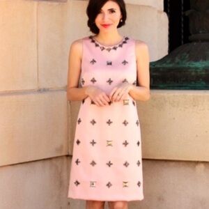 Like-new Ann Taylor Embellished Satin Shift dress in size 0 (fits like a 2-4)